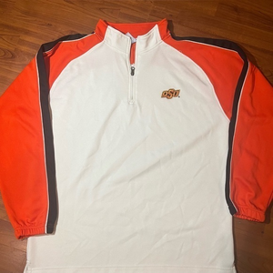 NCAA OSU‎ ORANGE AND WHITE SWEATER SIZE large
